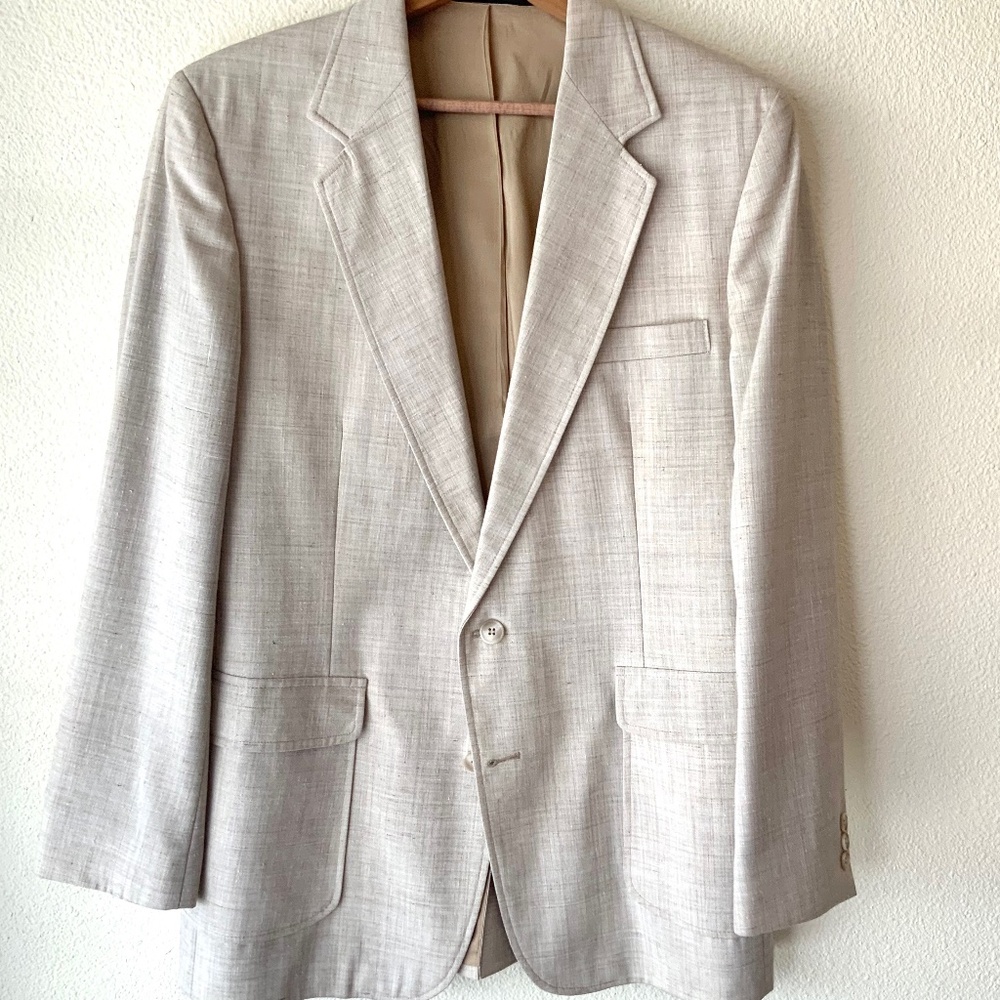 VINTAGE! LIKE NEW! Reed St James Mens Linen Blend Blazer